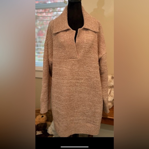 Sweaters - Barefoot Dreams Pink CozyChic Pullover Sweater - size 1X